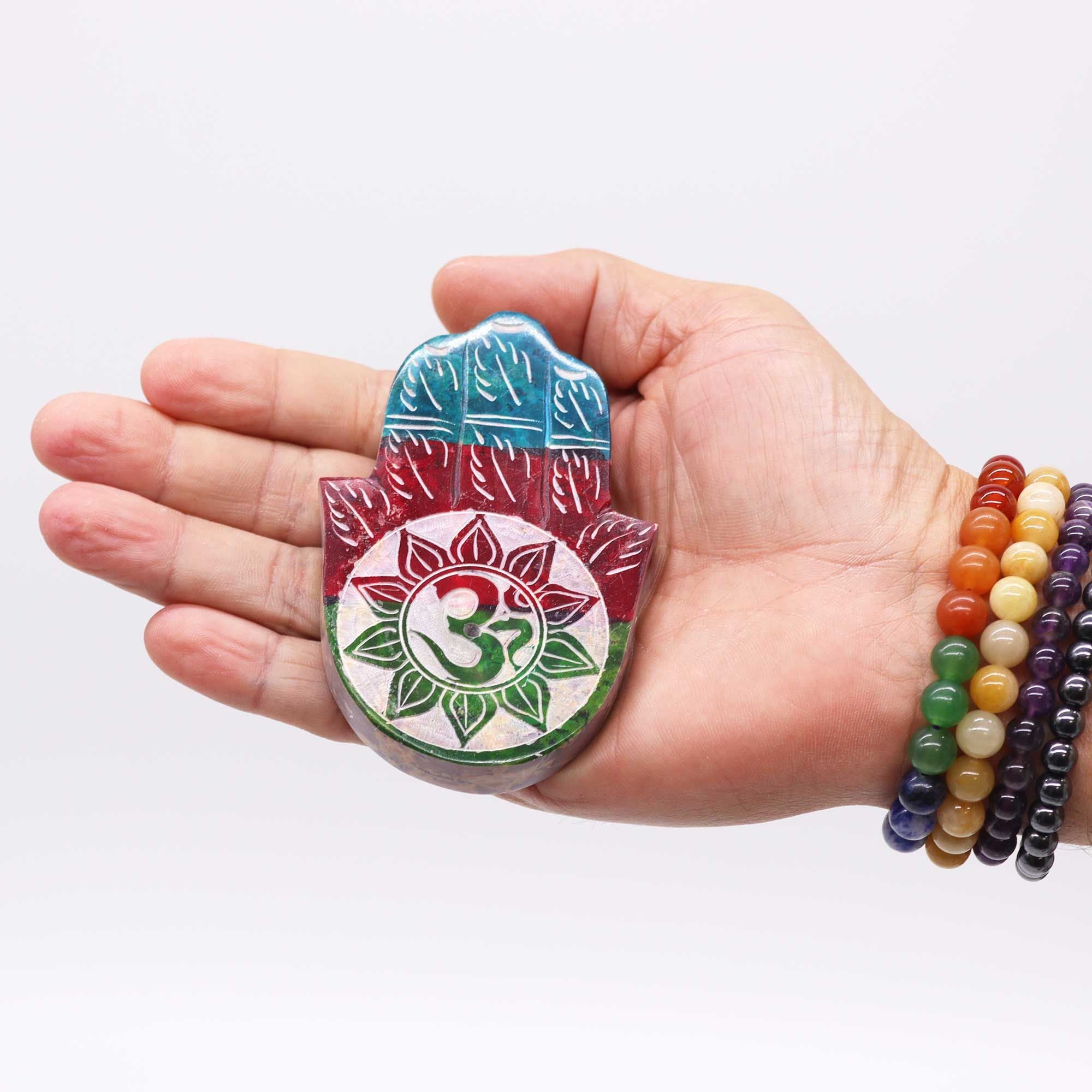 Soapstone Hamsa Incense Holder for Unique Aromatic Experiences