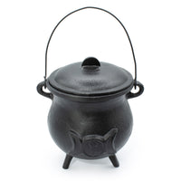 Extra Huge Cast Iron Cauldron with Triple Moon 23x18cm (at least 4kg)