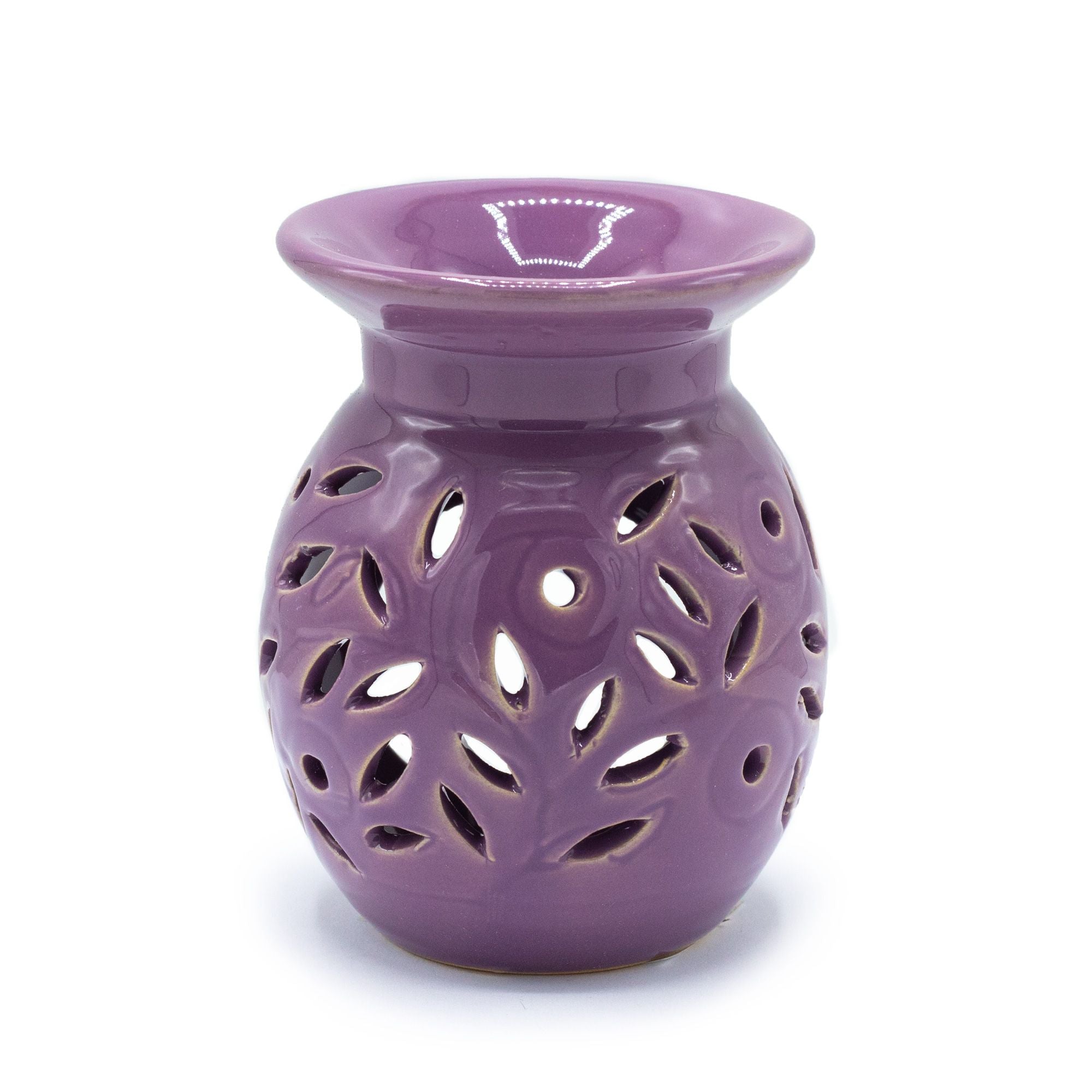 Lavender Floral Oil Burner with Elegant Design for Aromatherapy