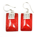 925 Silver Earrings with SQ Mini Discs for Elegant Occasions