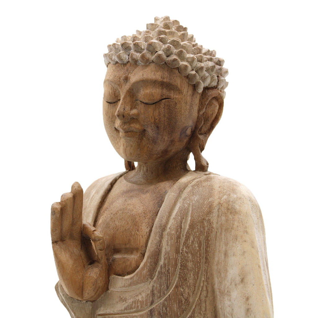 Buddha Statue Whitewash 30cm Teaching Transmission Design
