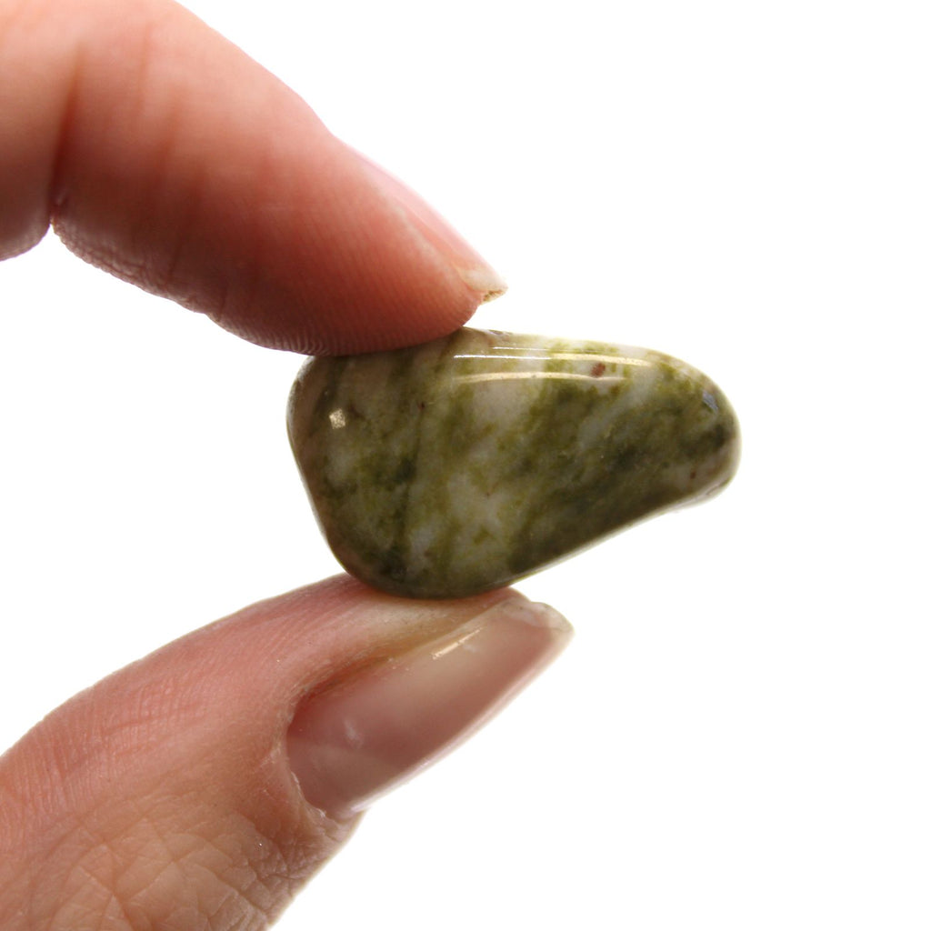 Small African Tumble Stones Epidote Snowflake for Collectors