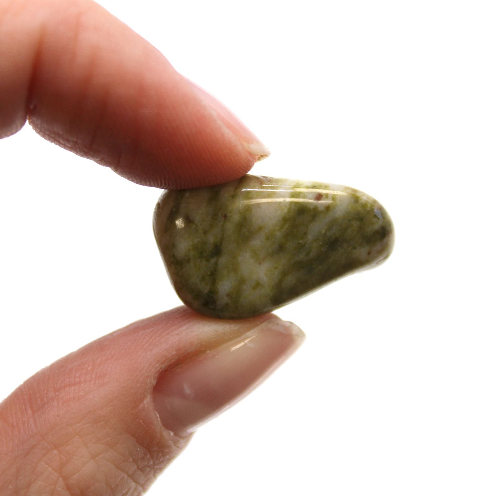 Small African Tumble Stones Epidote Snowflake for Collectors