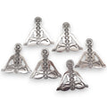 Polished Aluminum Seven Chakra Yoga Incense Holder for Home Decor