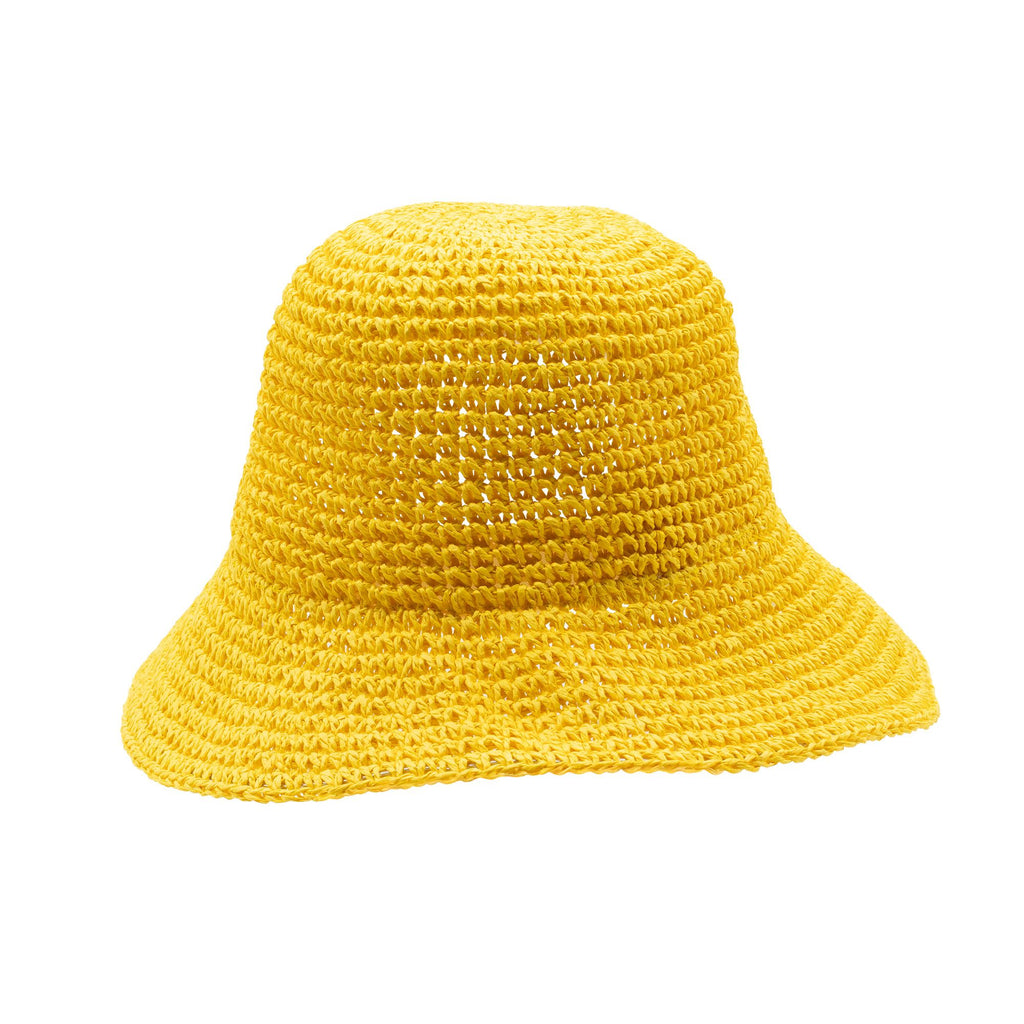 Nomad Sari Floppy Straw Sun Hat in Bright Yellow for Summer Fun