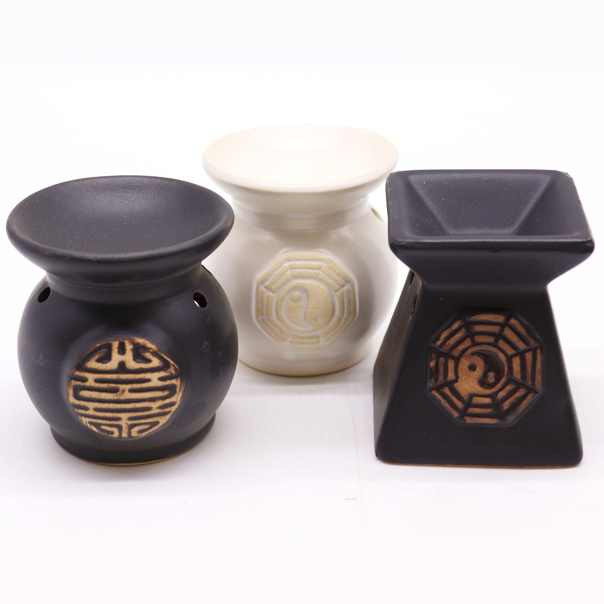 Classic Yin Yang Oil Burners with Rustic Terracotta Design