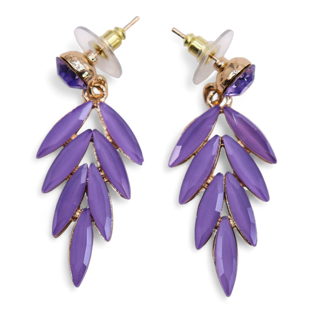 Lavender Vintage Glass Fairies Earrings for Enchanting Style