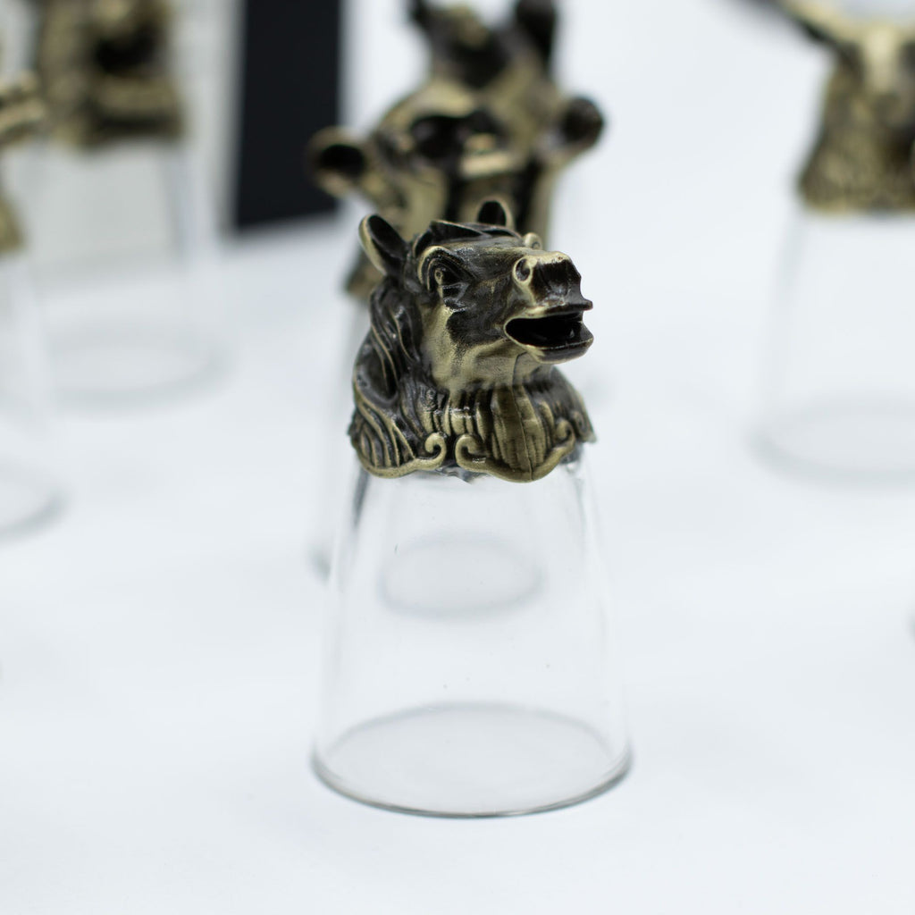 Gift Set of 12 Glasses 25ml Featuring Forest and Mystical Creatures