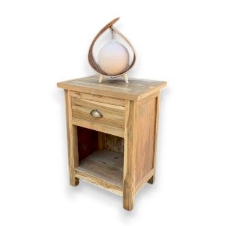 Classic Recycled Wood Bedside Table for Chic Home Decor Style