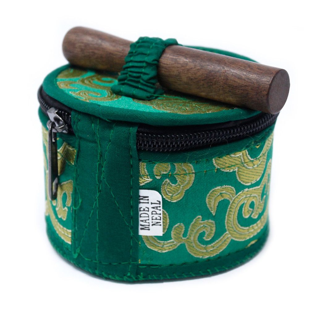 Mini Singing Bowl Gift Set Green with Cushion and Stick Included
