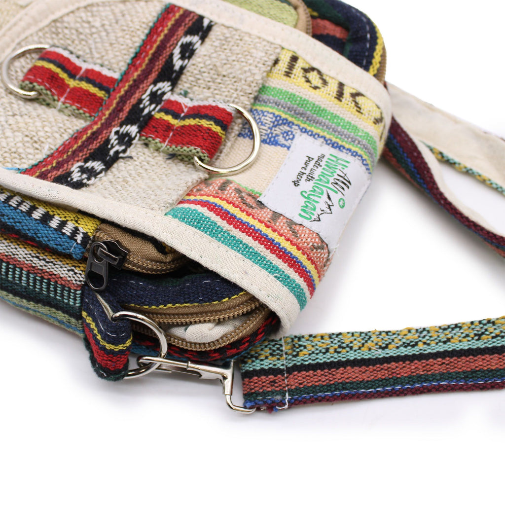 Body Cross Natural Hemp & Jhari Travel Bag for Everyday Use