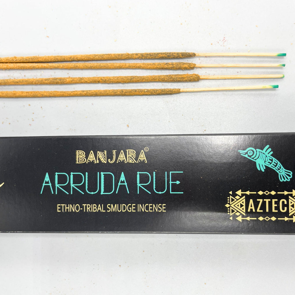 Banjara Tribal Smudge Incense Sticks with White Arruda Rue Herb