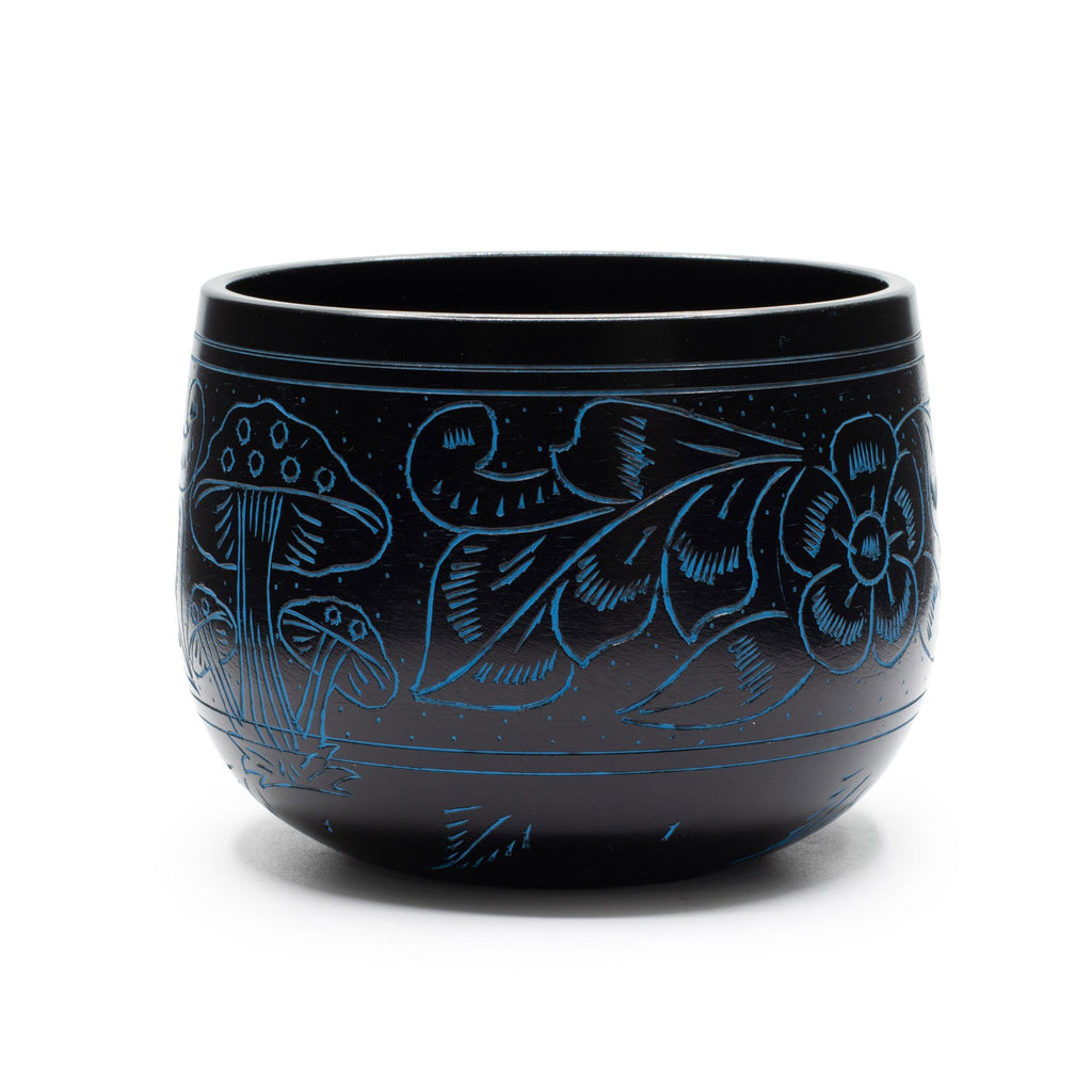 Magic Mushroom Blue Cauldron Singing Bowl for Meditation Spaces