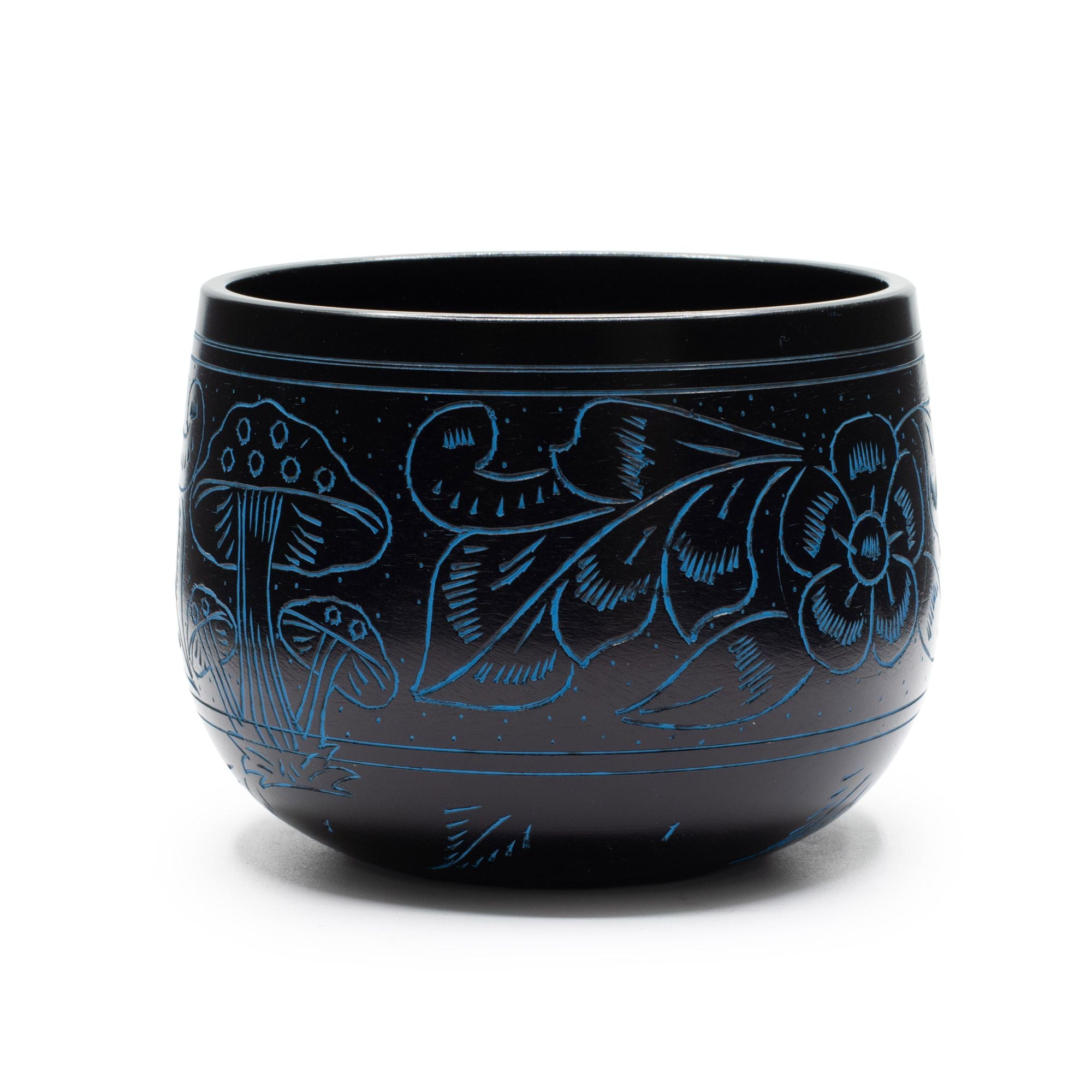 Magic Mushroom Blue Cauldron Singing Bowl for Meditation Spaces