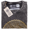 Nomad Sari Stonewashed Cotton T Shirt with Bold Mandala Design