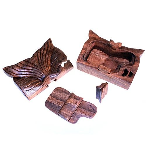 Bali Magic Box Whale Tail Fin for Fun Unique Gift Hiding Experience