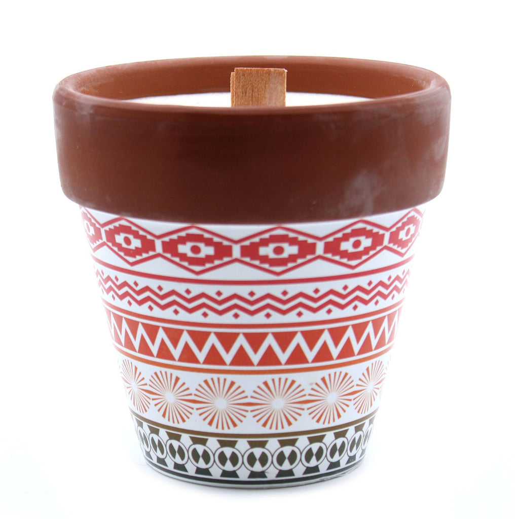 Agnes + Cat Mint Herb Garden Candle in Rustic Terracotta Pot
