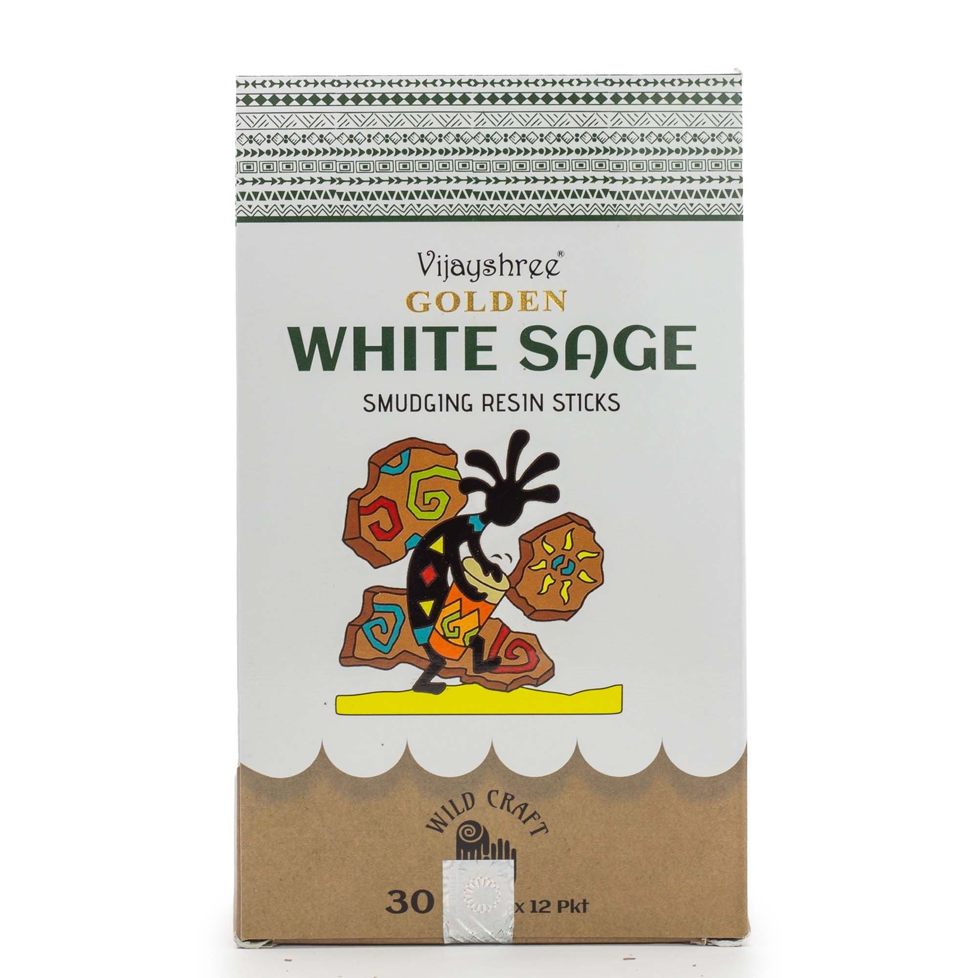 Golden White Sage Smudging Resin Sticks in 30g Pack