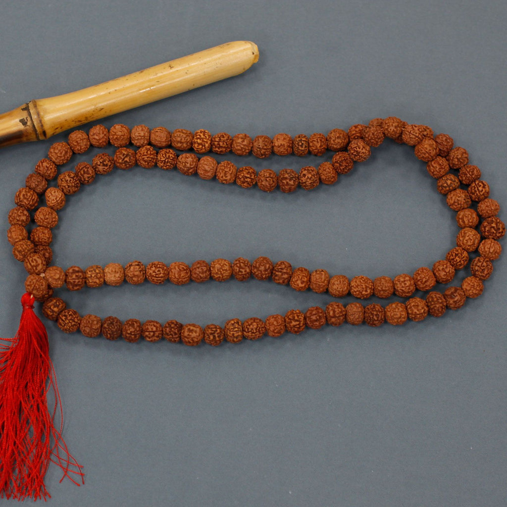 108 Brown Rudraksha Mala with Chunky Tassel for Stylish Looks