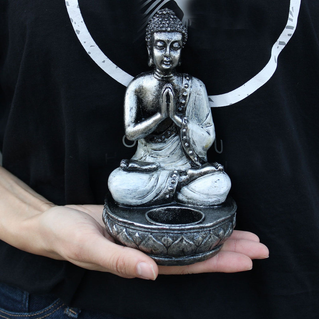 Teal & Gold Buddha Medium Statue for Home Decor and Gifts