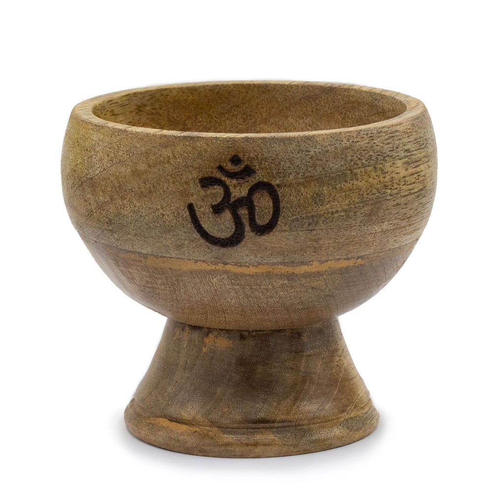 Large Om Design Ritual Bowl Incense Cone Holder for Home Decor