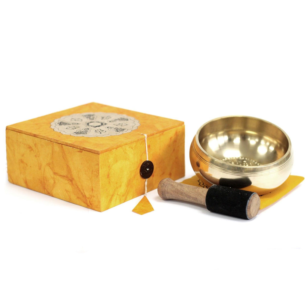 Special Tibetan Meditation Bowl Set with Cushion and Stick Gift