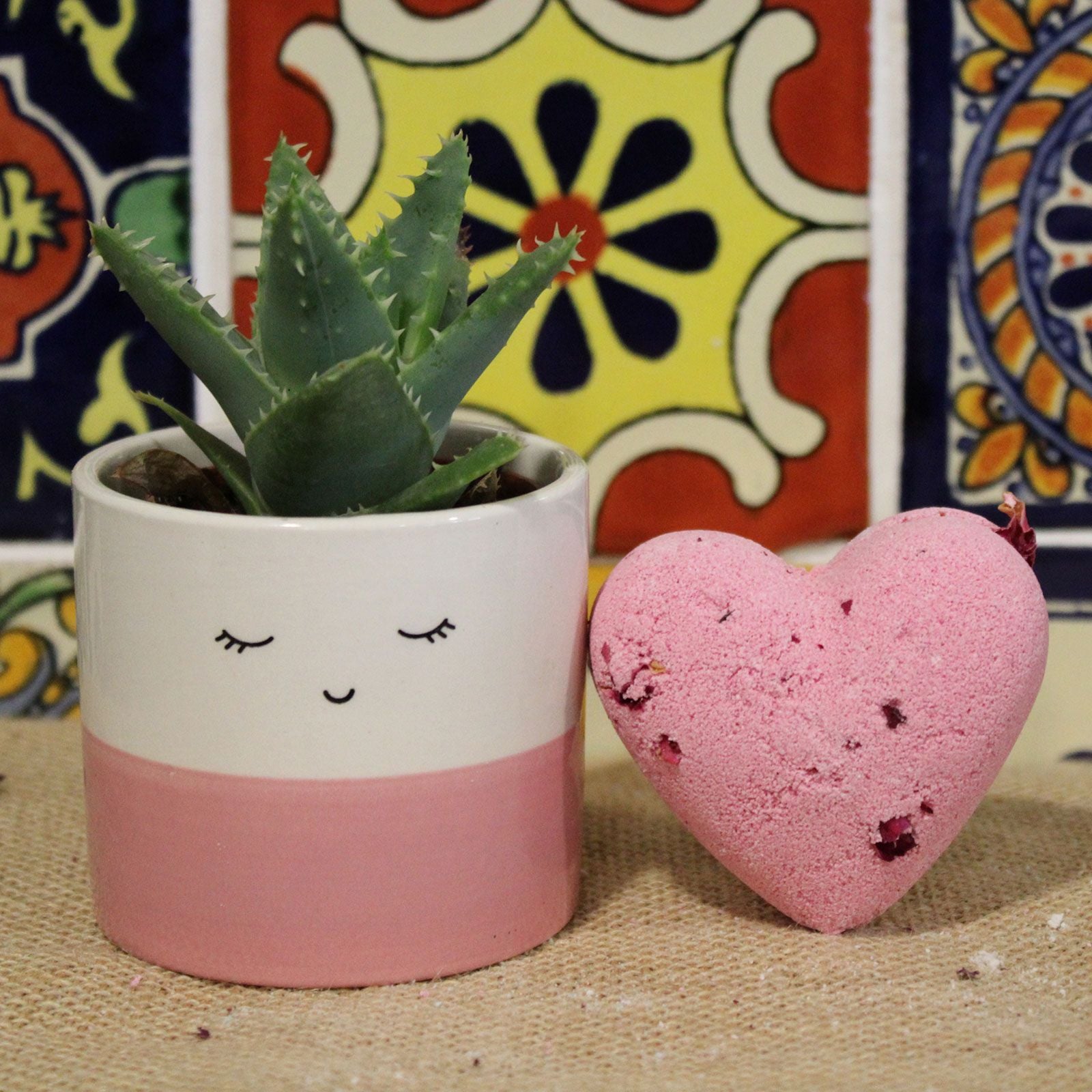 Love Heart Bath Bomb 70g with Ylang & Rose Fragrance