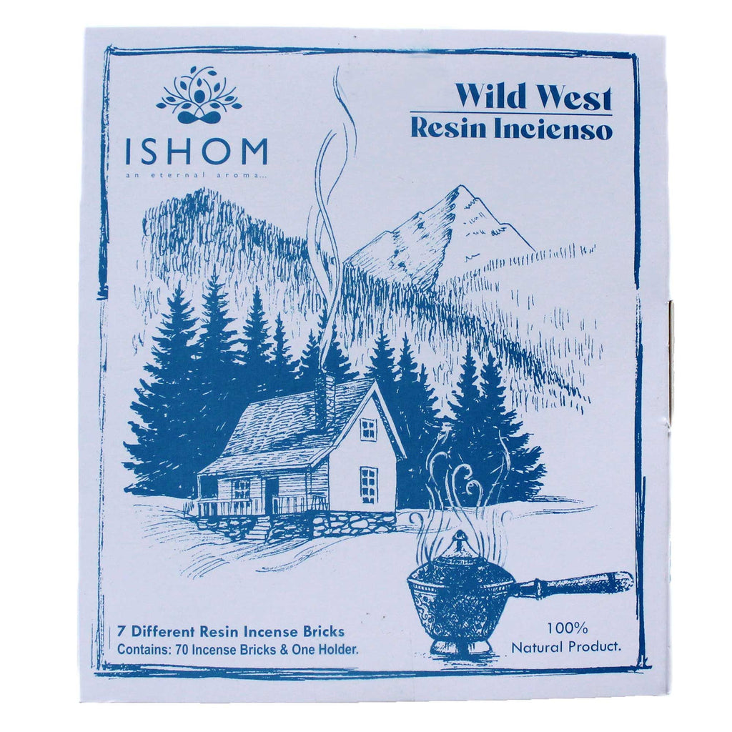 Display Set of 70 Incense Smudge Bricks and Burner Wild West