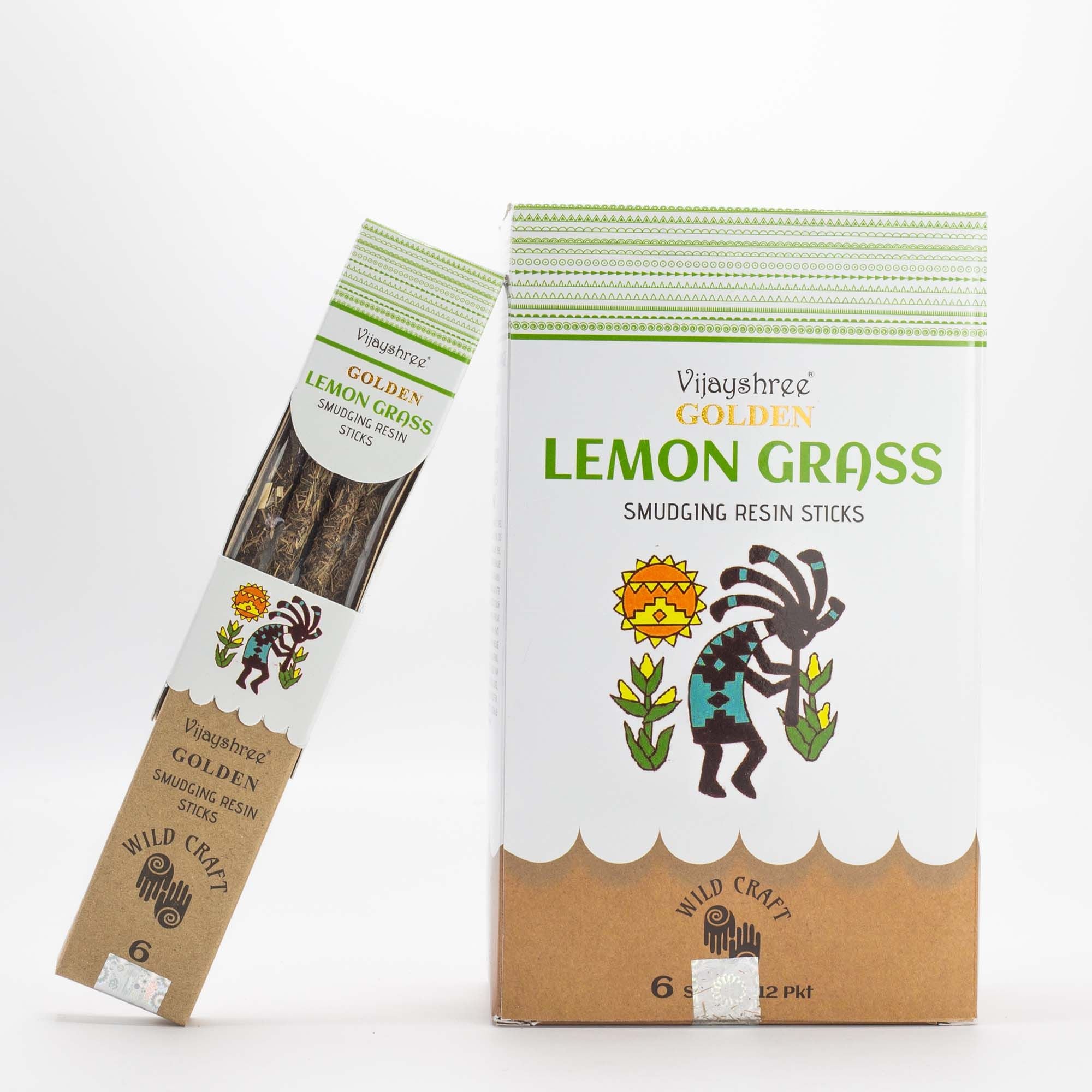 Golden Lemon Grass Smudging Resin Sticks for Fresh Aromas 30g