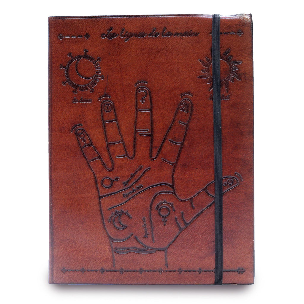 Medium Palmistry Design Notebook with Strap for Creative Writing