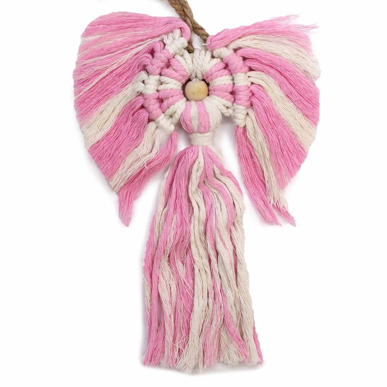 Macrame Angel Guardian Girl Gift Box for Newborns and Nurseries
