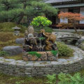 Mediterranean Cascading Pots Tabletop Water Feature with Crystal Ball
