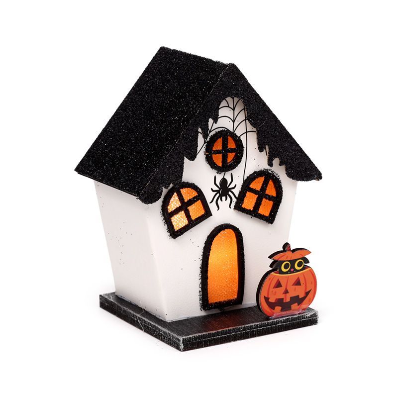 Spooky Spider House Halloween LED Decoration for Creepy Displays