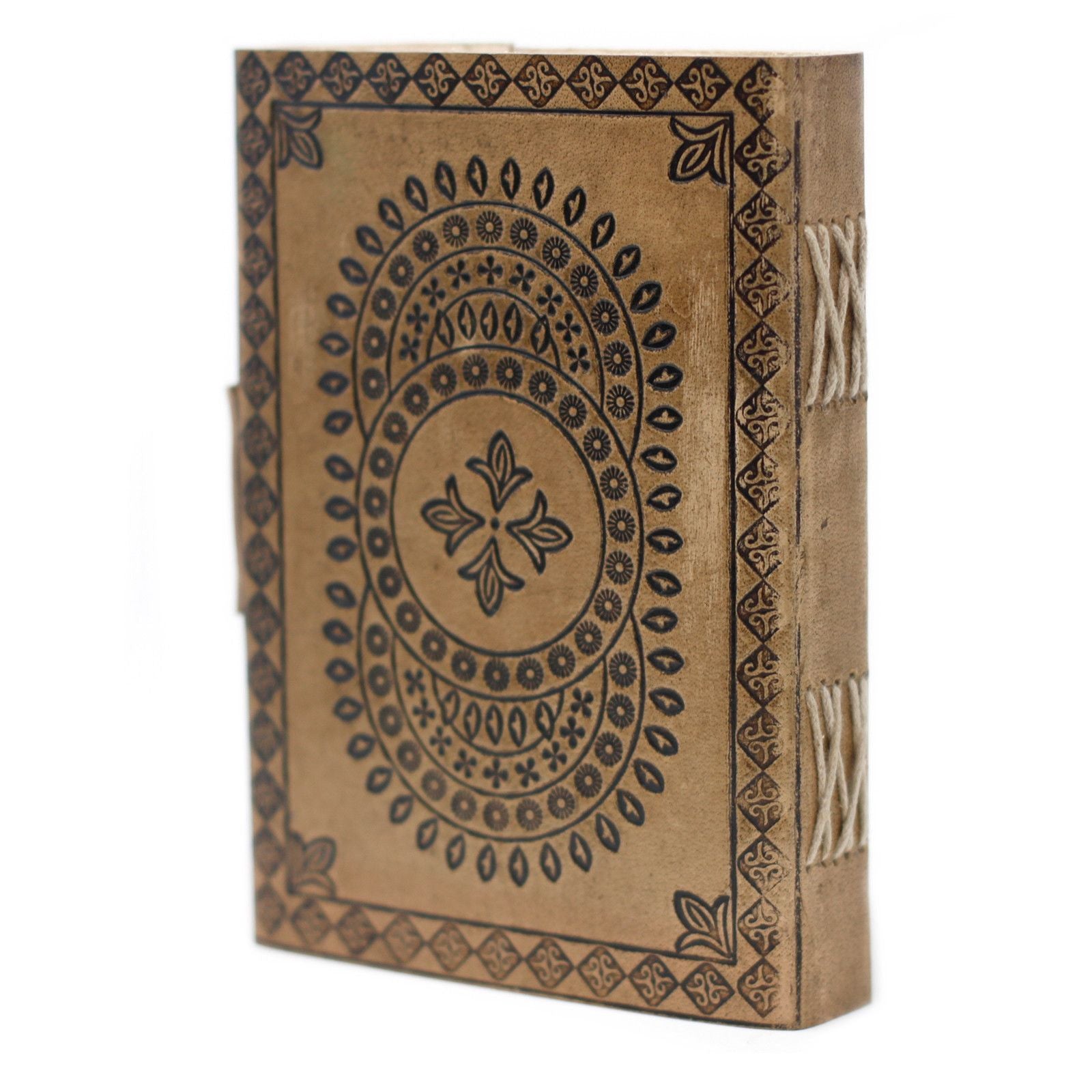 Leather Blue Mandala Notebook for Journaling and Sketching