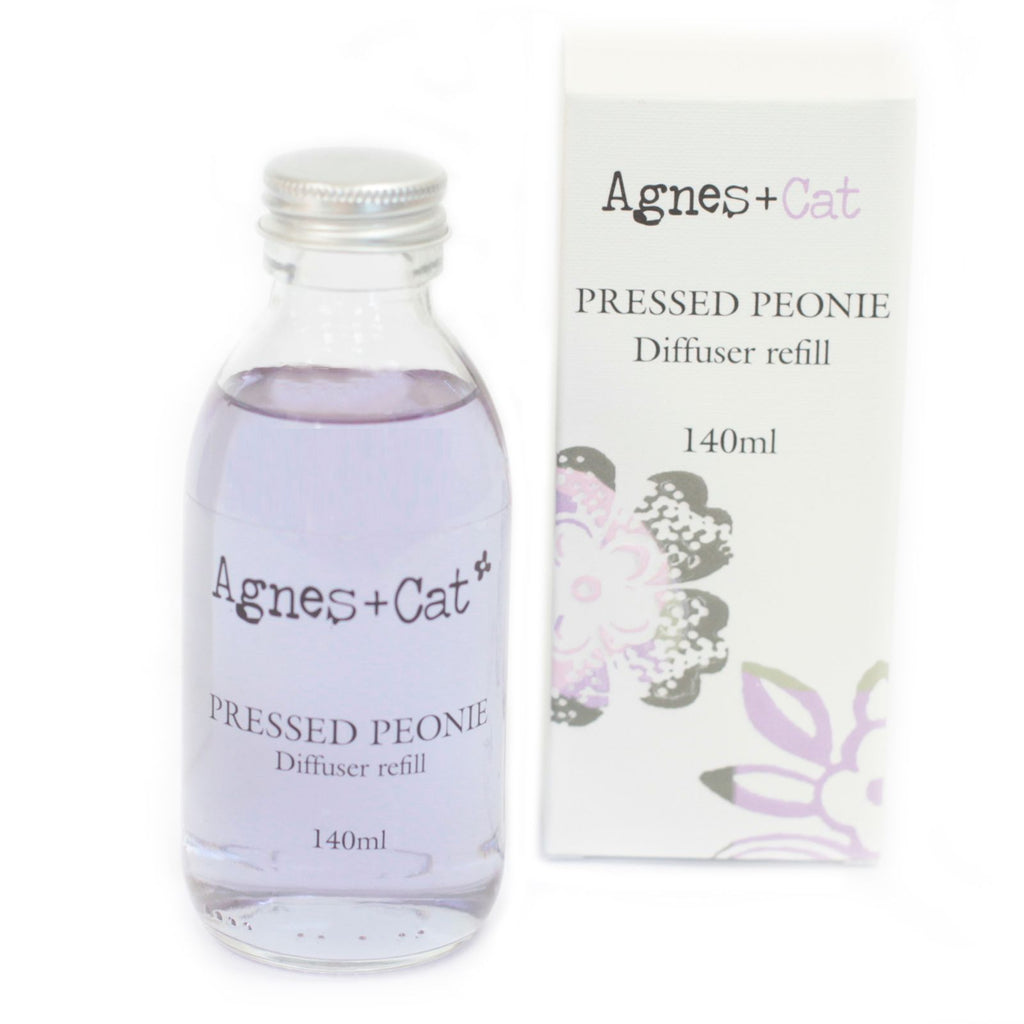 Agnes + Cat Reed Diffuser Refill 150ml Pressed Peonies Fragrance