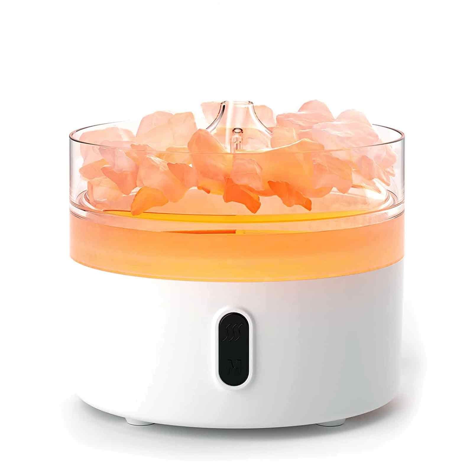 Himalayan Salt Aroma Diffuser Night Light with USB C Flame Effect