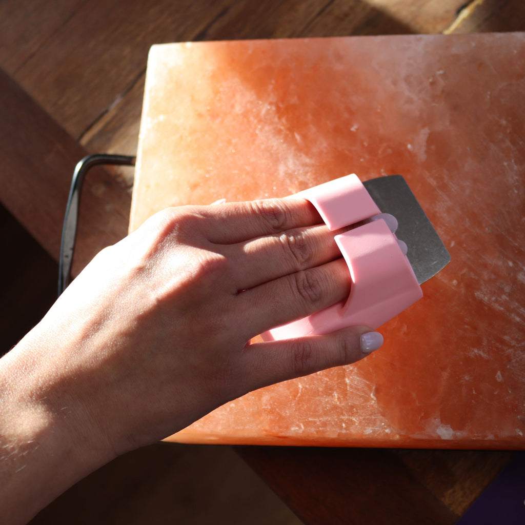 Himalayan Salt Block Cleaning Brush for Easy Maintenance in Colours