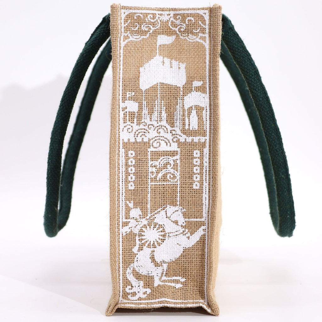 Hop Hare Jute Big Bag with Knight of Swords Design I am Brave