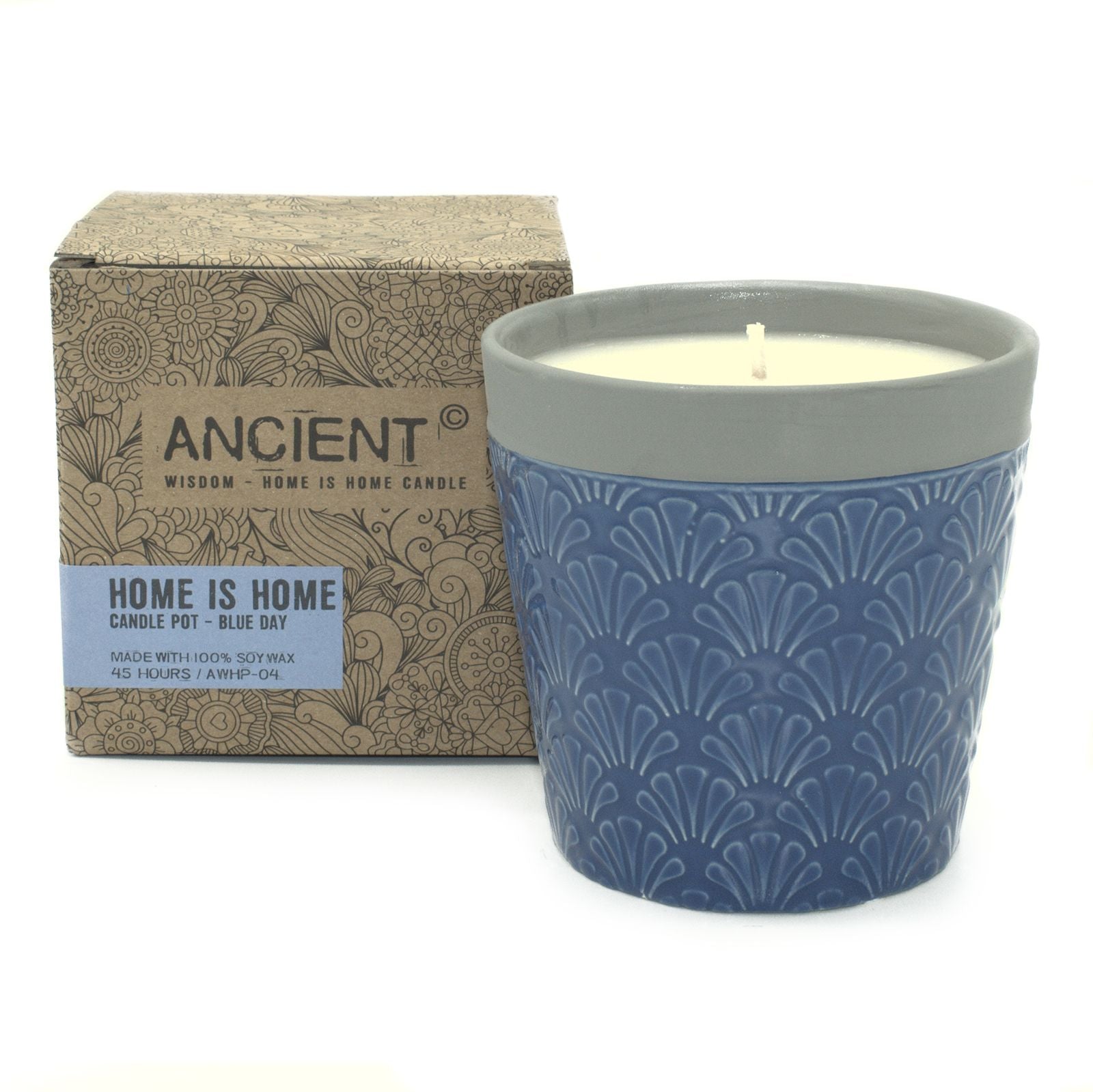 Home is Home Blue Day Candle Pot for a Fresh and Inviting Atmosphere