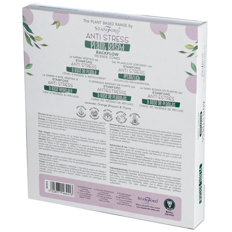 Plant Based Backflow Incense Cones for Stress Relief and Relaxation