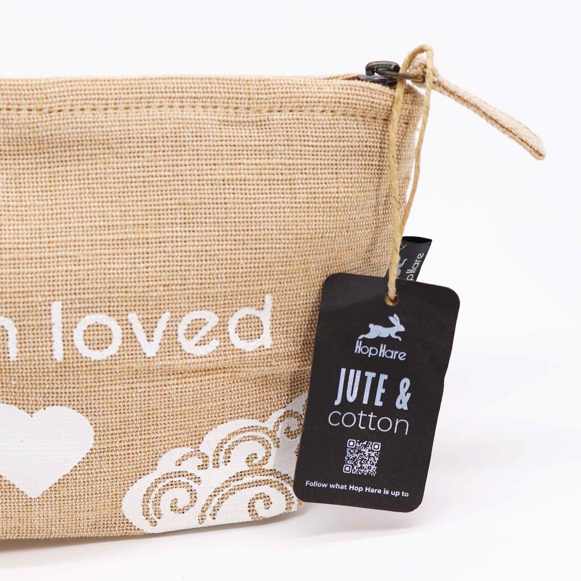 Hop Hare Pouch I am Loved for Eco Friendly Gift Giving