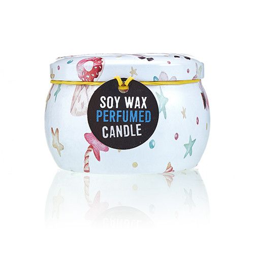 Art Tin Candle Unicorns Design with Moonstone Scented Aroma Bliss