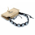 Magnetic Hematite Shamballa Bracelet with Flat Cube Design