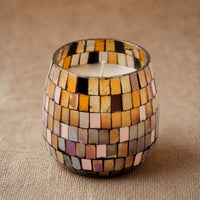 Medium Glass Jar Candles - Amber Mosaic