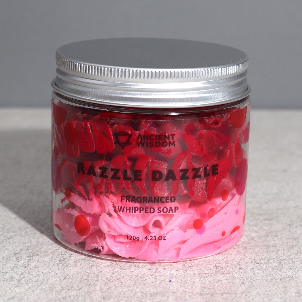Razzle Dazzle Whipped Soap 120g with Raspberry Slush Fragrance