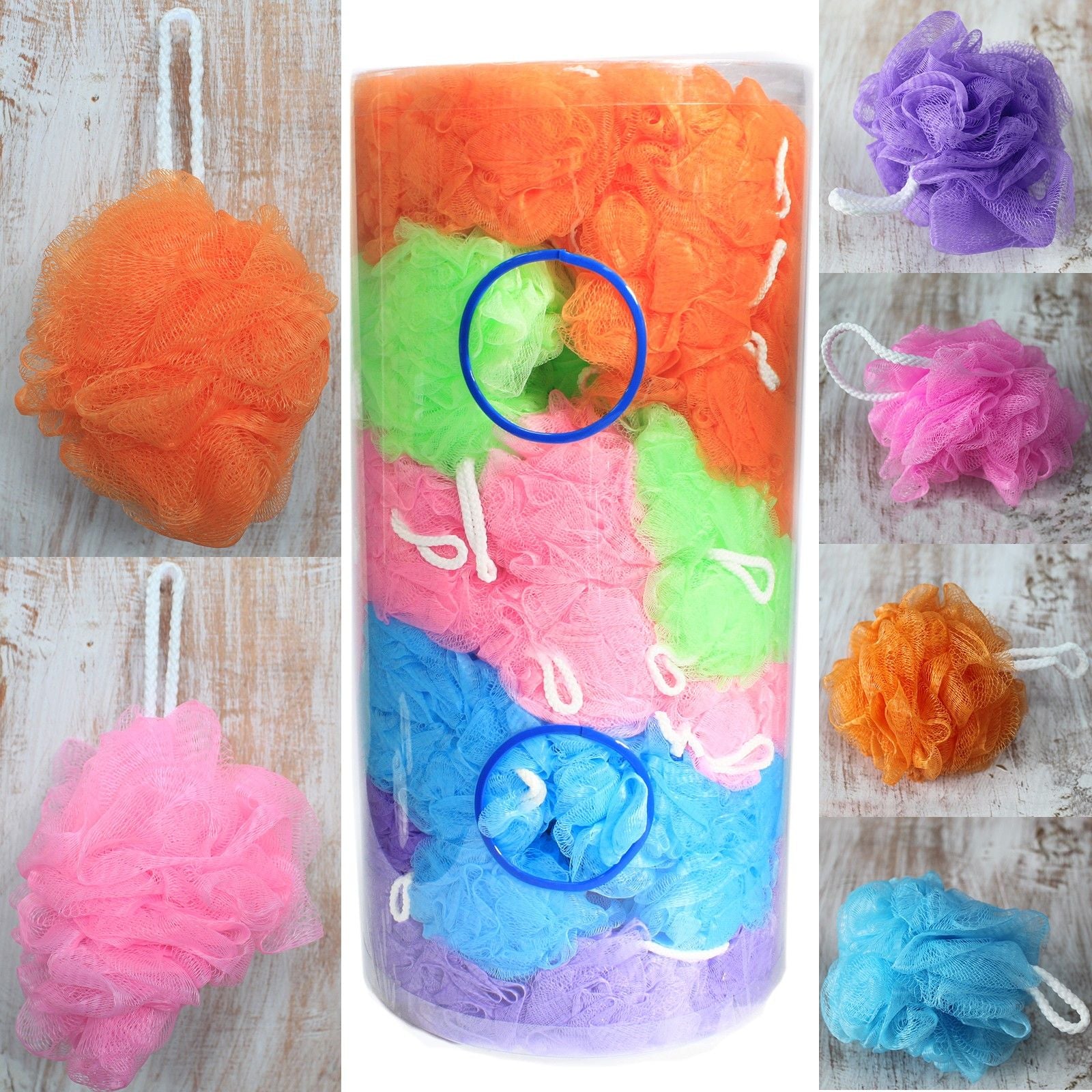 Classic Scrunchie 40gm Bath Scrunchies in Assorted Colours