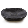 Classic Oval Black Marble Soap Dish for Stylish Bathroom Decor