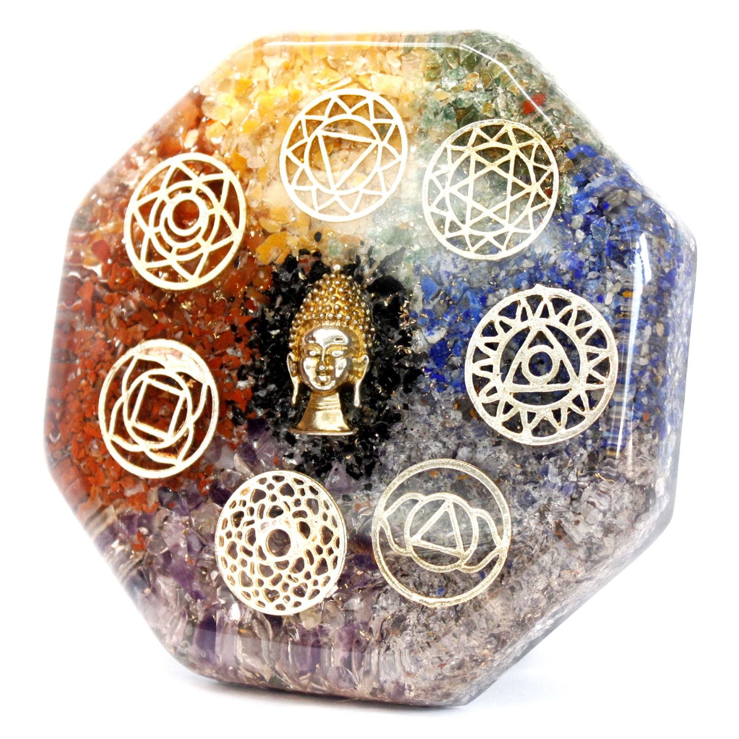 Buddha Chakra Orgonite Desk Power Packs for Office Decor