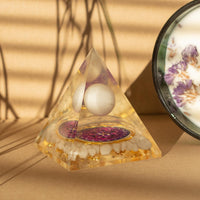 Medium Organite Pyramid 7x6cm - Floating Quatz Sphere - Quartz Chunks