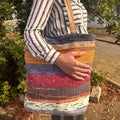 Recycled Big Rug Bag in Shades of Mushrooms for Versatile Storage